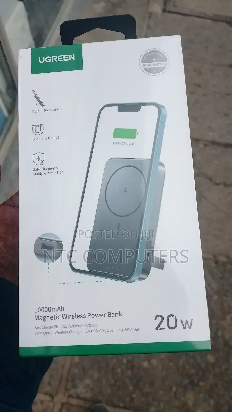 Ugreen 10000mah 20w Magnetic Wireless Power Bank - Space Gra