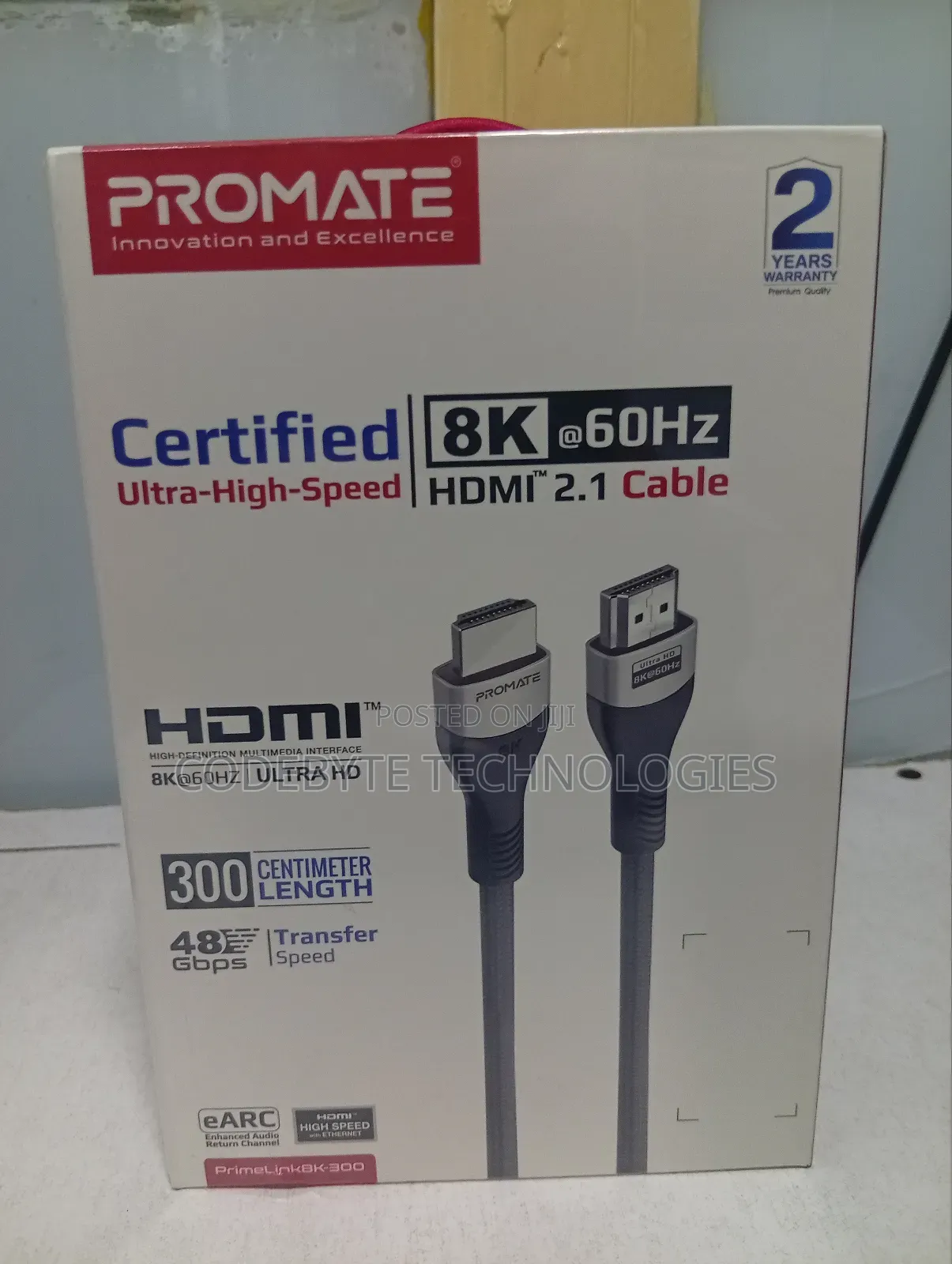 Promate at 60hz Ultra High-Speed Hdmi 2.1 Cable - At 60hz 3m