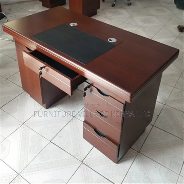 Office Tables:1200mm Mahogany Finish Executive Office Desk