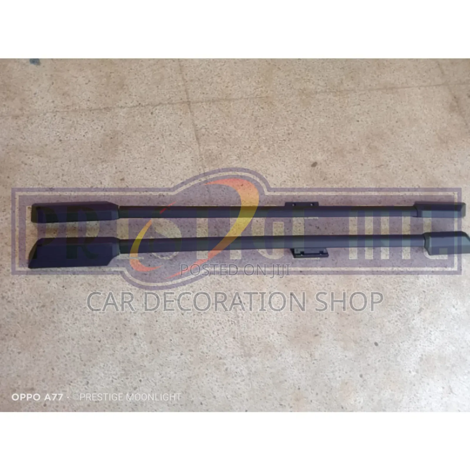Black 2pc Set Roof Rails Fits All Car Models