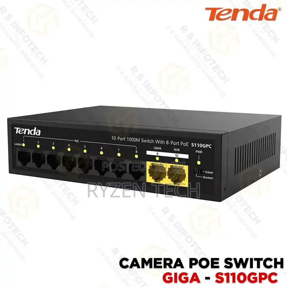 Tenda S1105gps-4-63w 8-Port Poe