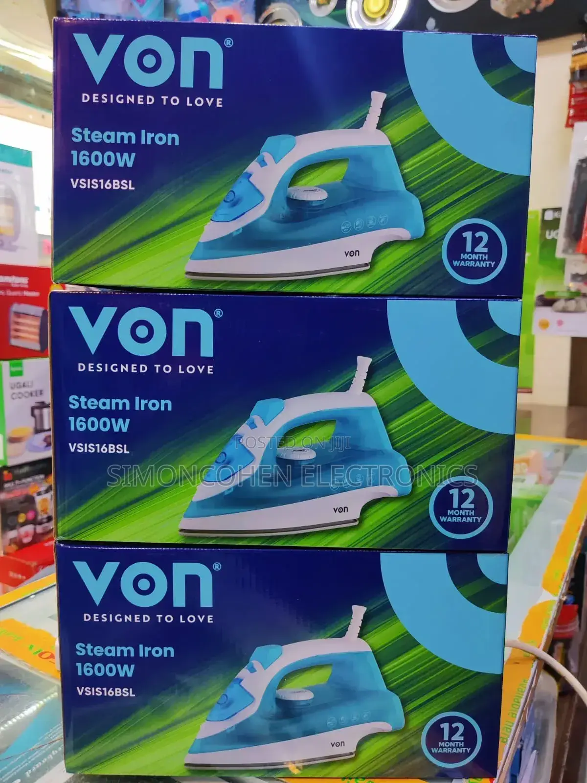 Von Steam Iron 1600w
