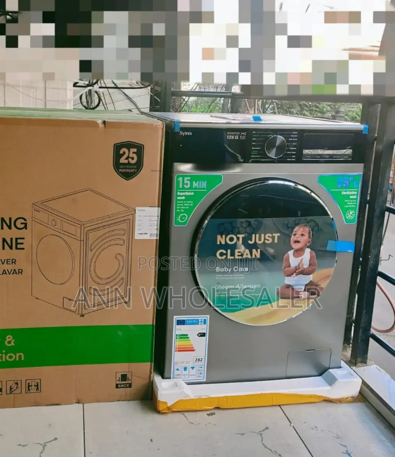 With Warranty 12kg Frontload Syinix Washing Machine M/4