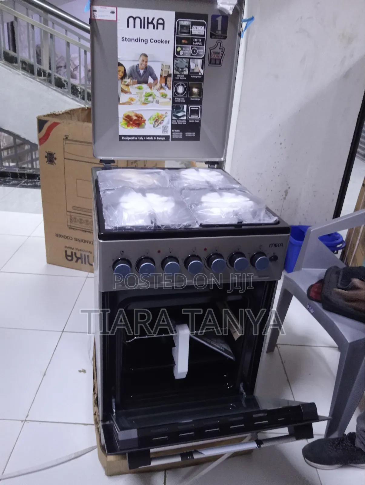Mika 50 by 60 3 Gas and 1 Electric Cooker