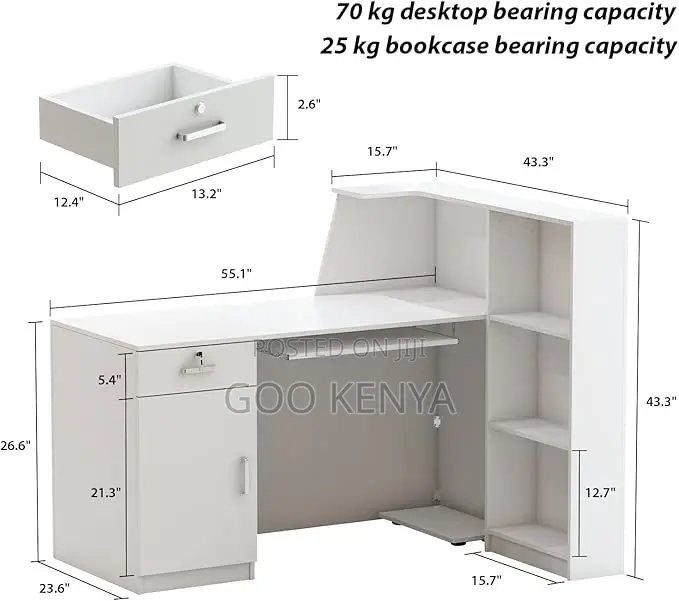 Office Desk; Rectangular Wood Reception Desk
