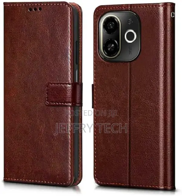 Coverblack Flip Cover for Tecno Spark 30 5g (Brown, W