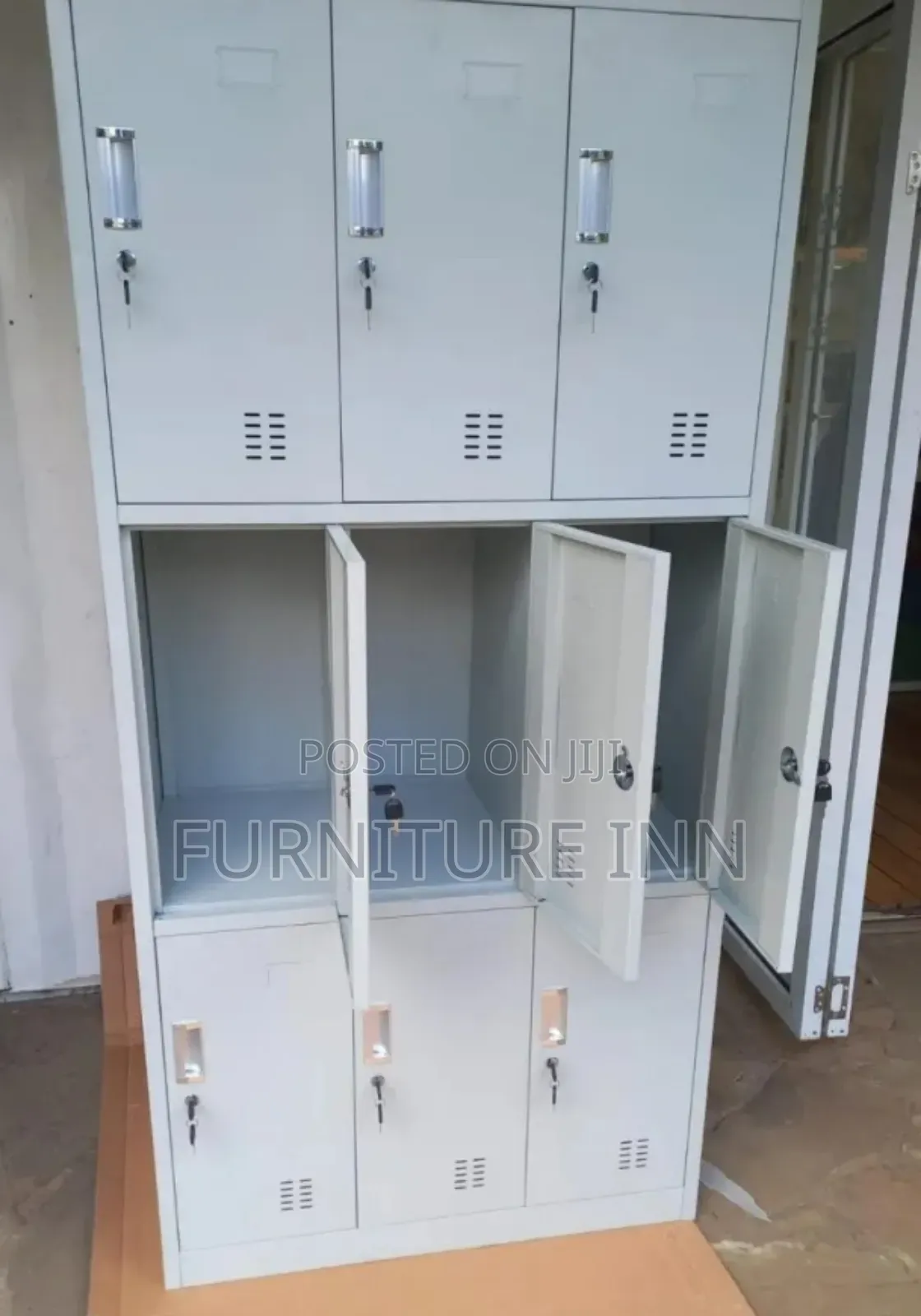 File Cabinet :Vertical 9 Door Steel Cabinet