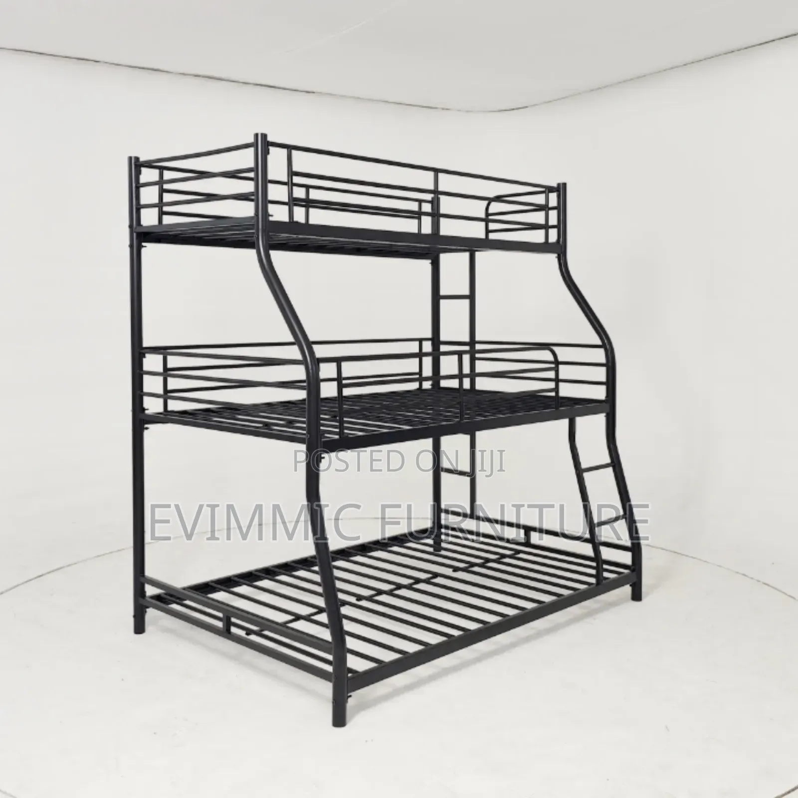 Black Tripple Sleepers Metal Bunk Bed