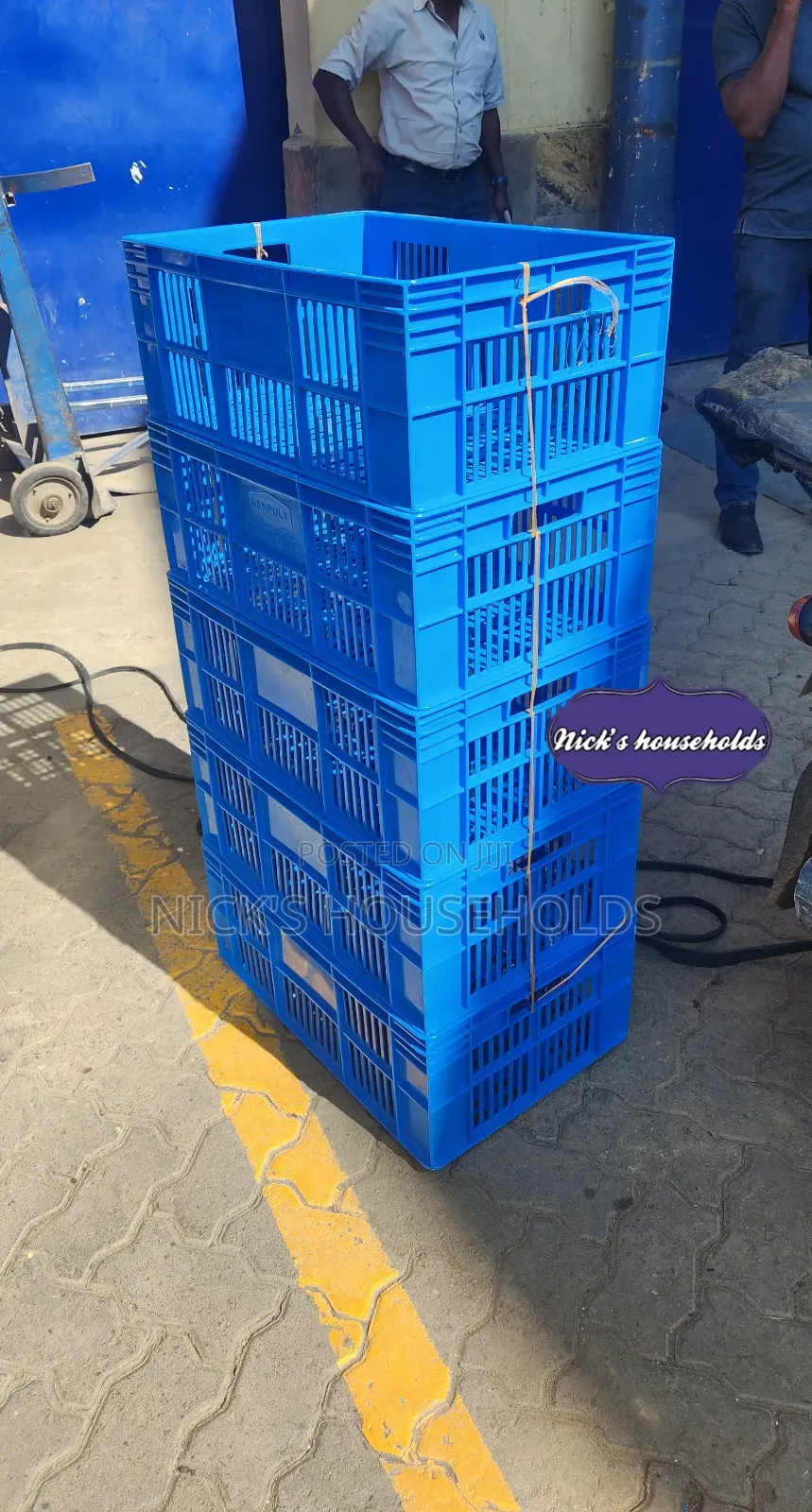 Sky Blue Plastic Crates