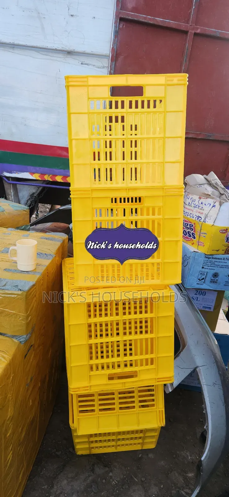 Yellow Plastic Crate, Crates for Farm