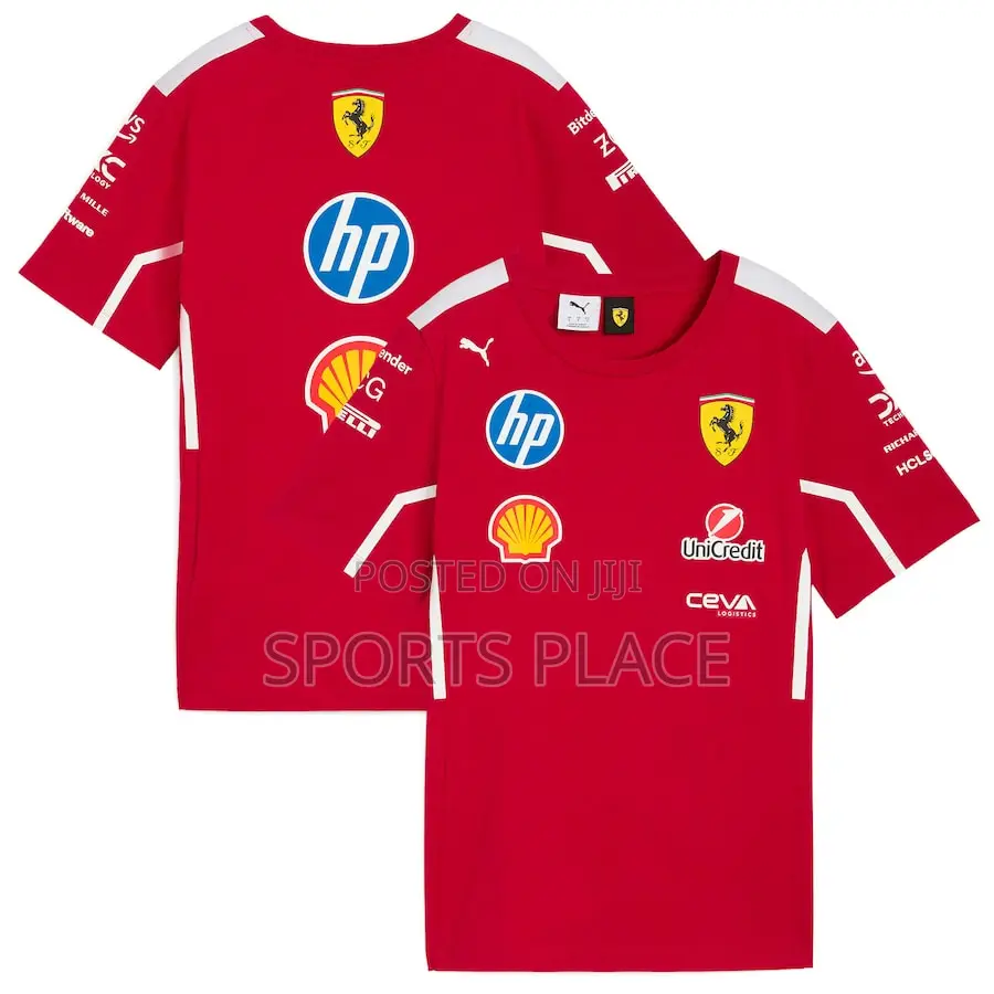 New Round Neck Ferrari 2025 Formula One Shirt Jersey