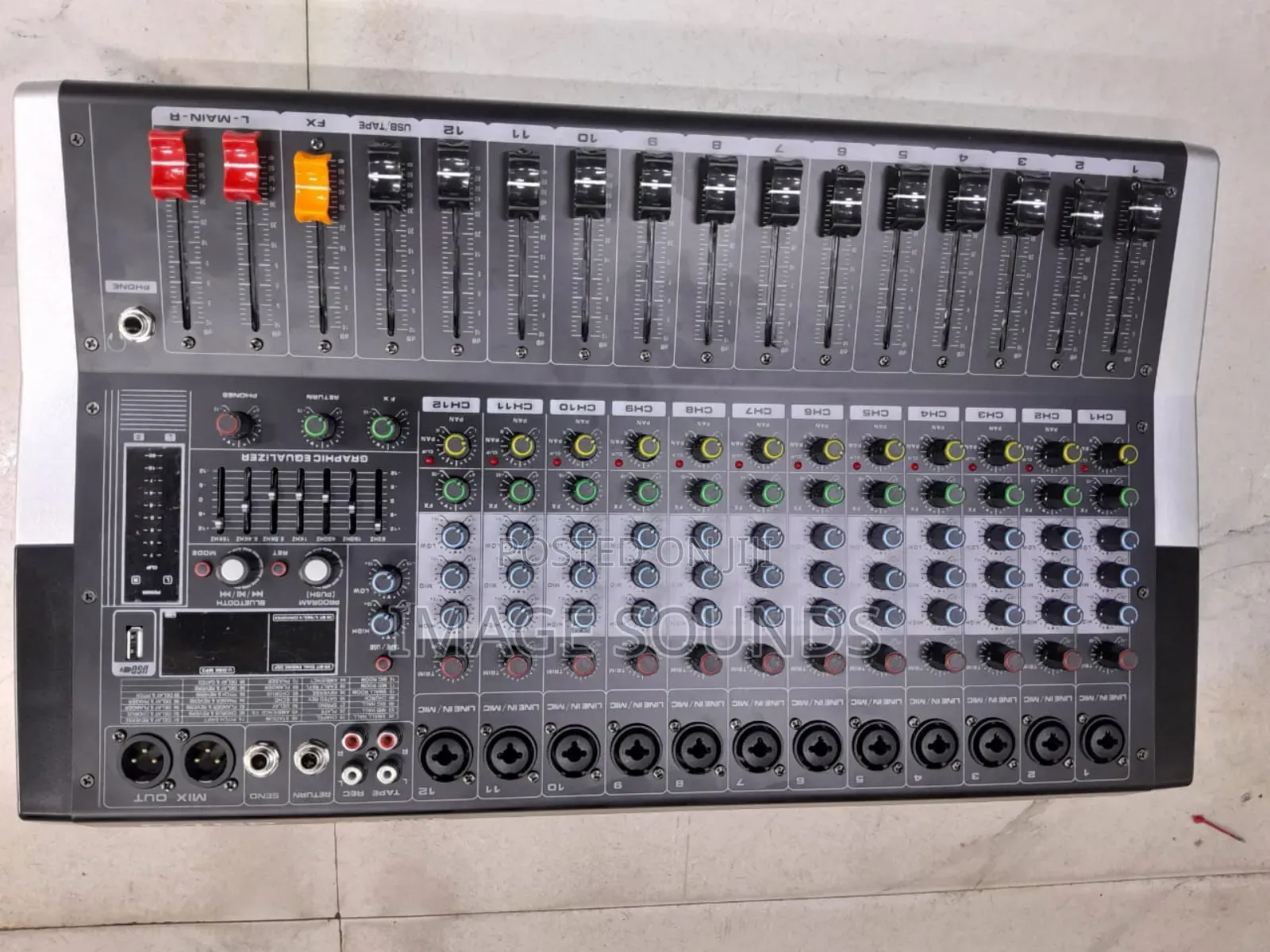 Powered Mixer 12channel (Small Body With One Equalizer)