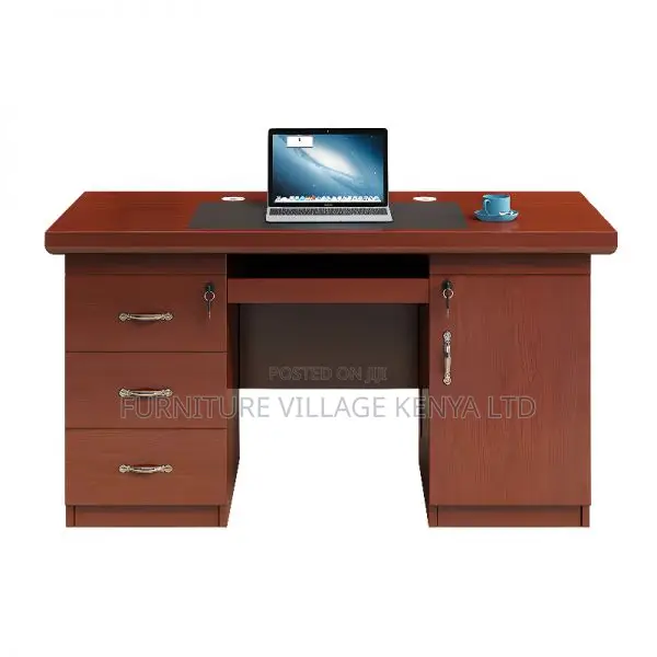 Office Tables:140cm Manager’S Desk With Built-in Drawers