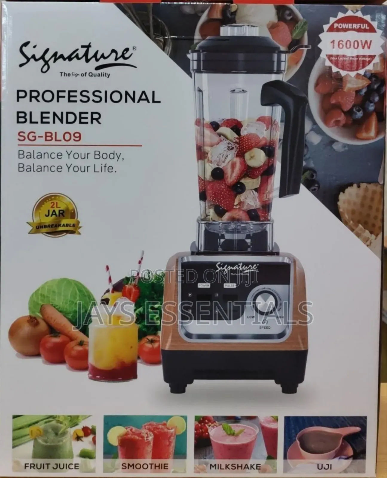 1600w Commercial Blender With 2.0 LTR Jar