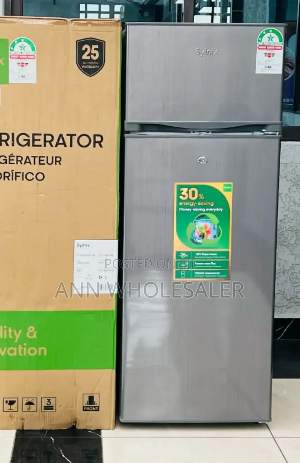 Inbuilt Fridge Guard Syinix 210ltrs Double Fridge.