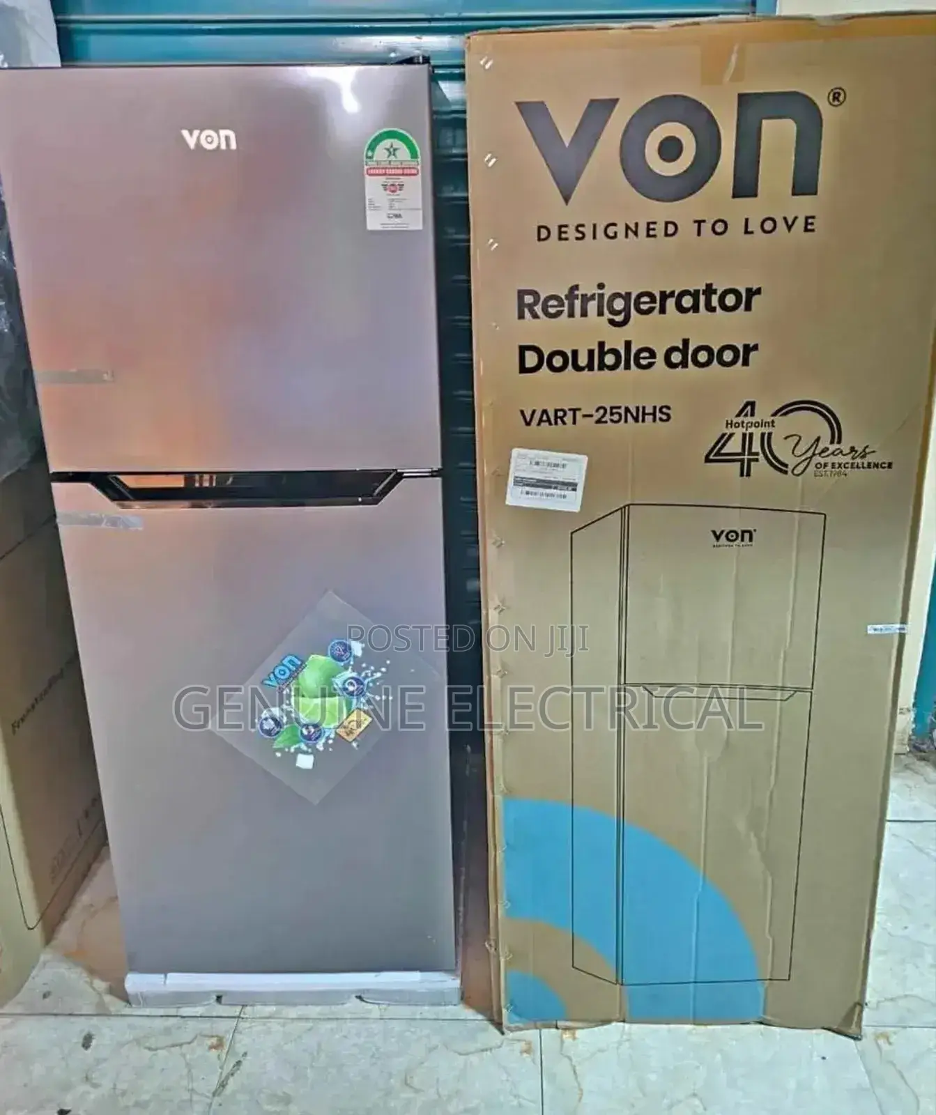 Von Double Door Fridge 220litrs No Frost Good Quality