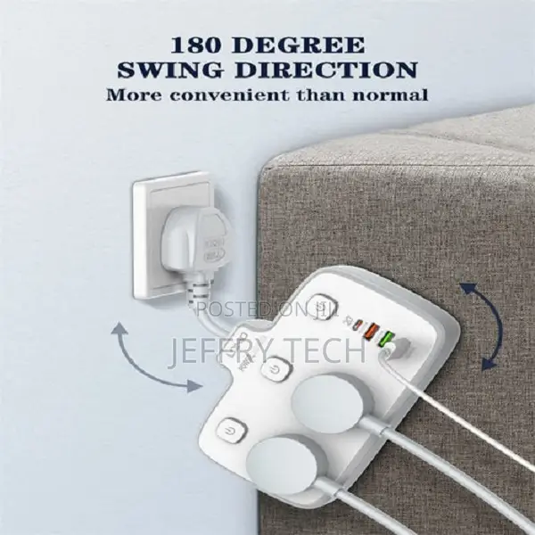 Ldnio 2 Universal Outlets Wall Power Socket 2500w With 1pd,