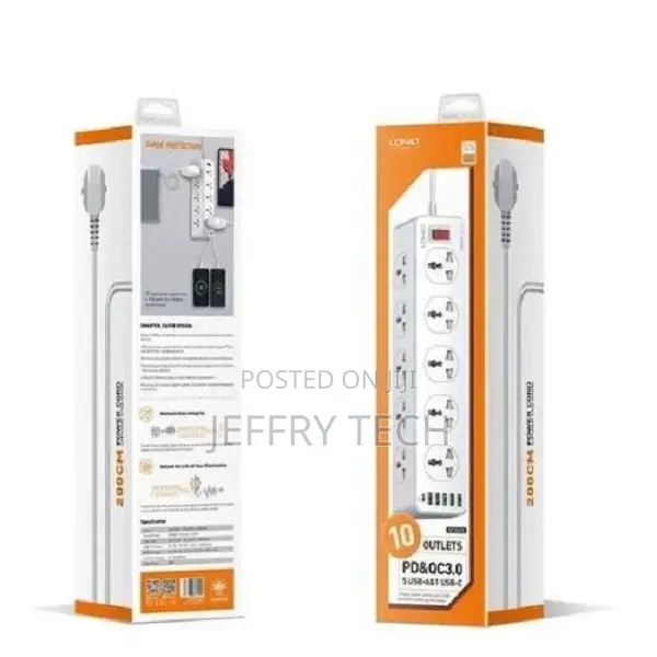 Ldnio Power Extension With 10-Outlet Surge Protector Power S