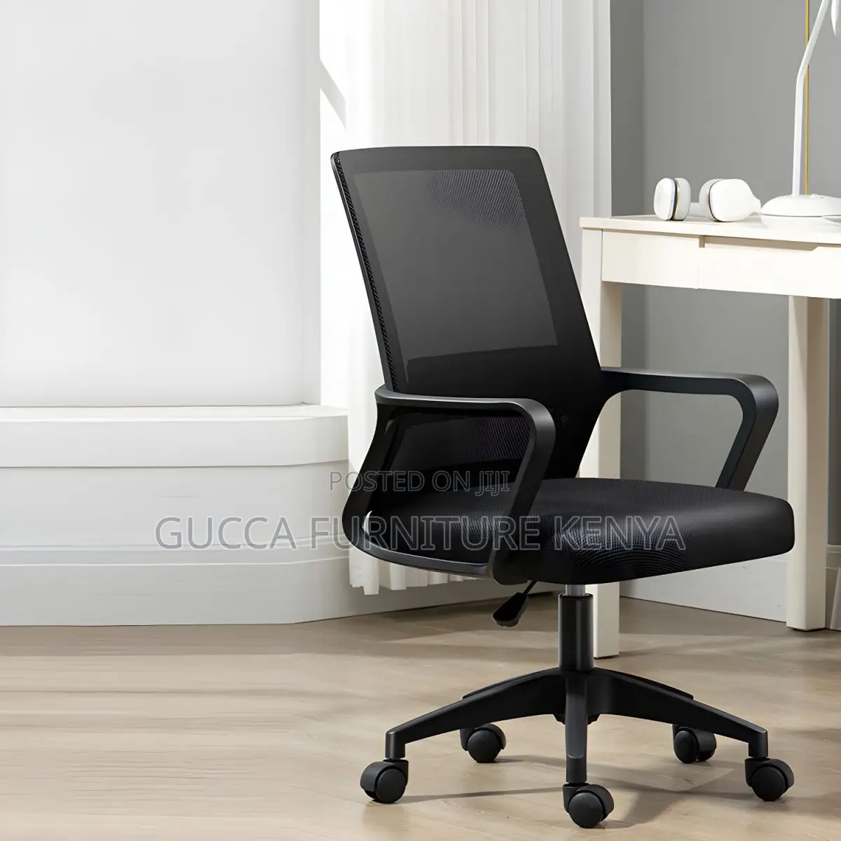 Office Chairs:Adjustable Mid-Back Office Chair on Casters
