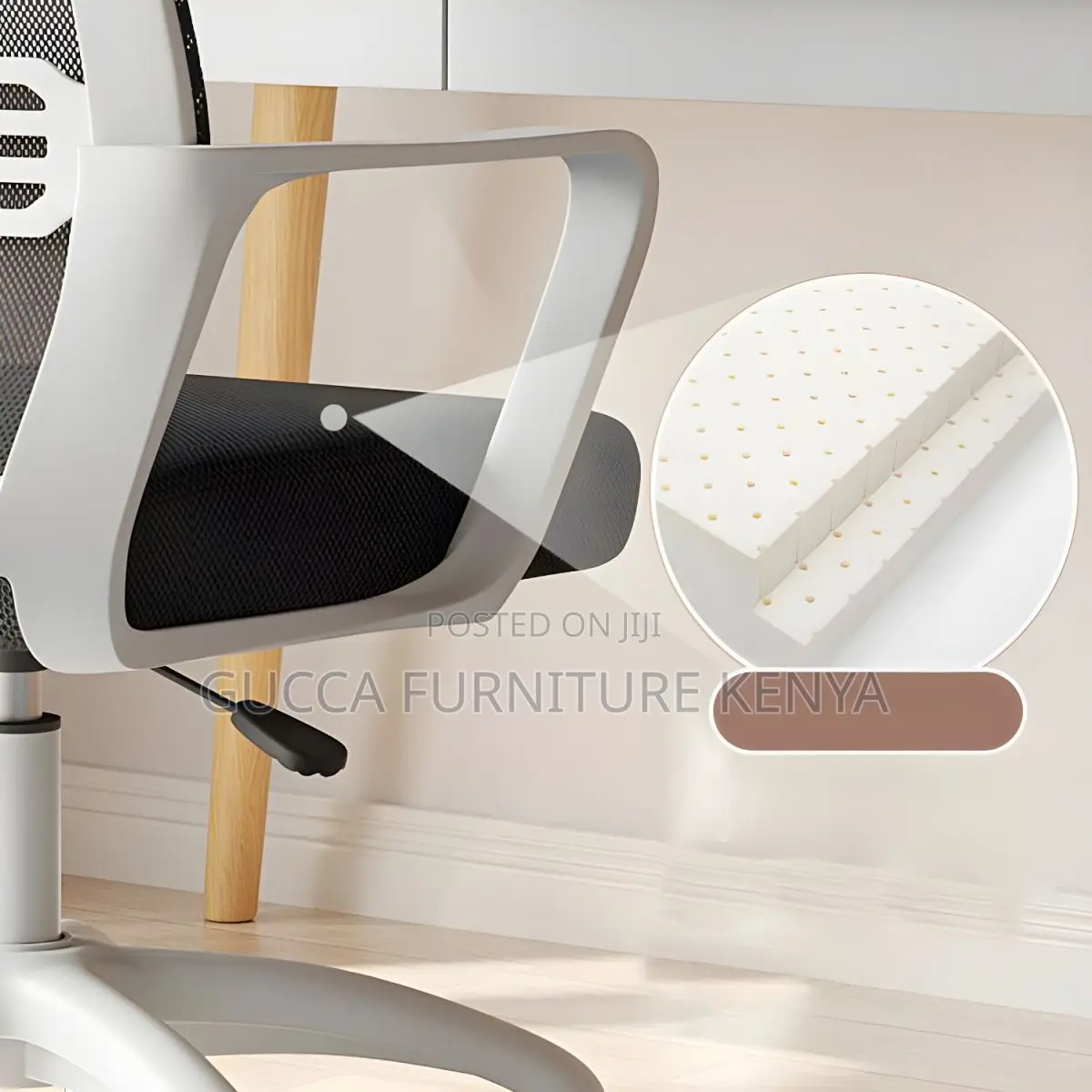Office Chairs:Adjustable Mid-Back Office Chair on Casters