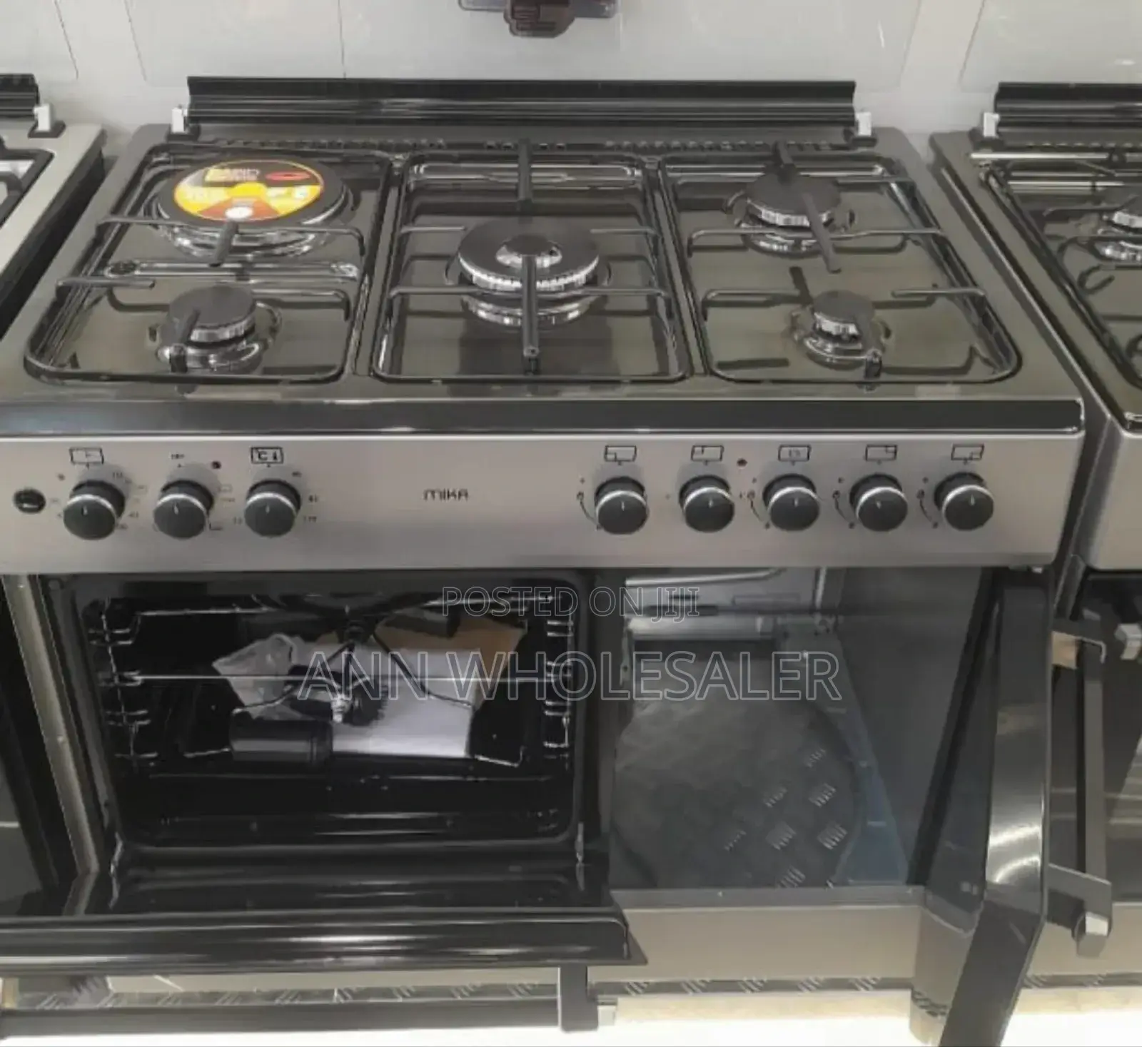 60*90 Mika 4 Gas Pool Jet Burners (1 Wok) + 1 Rapid Hot Plat
