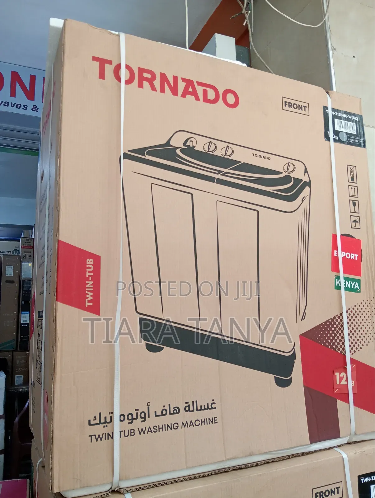 Tornado 12kg Spin Top Load Washing Machine Twin Tub