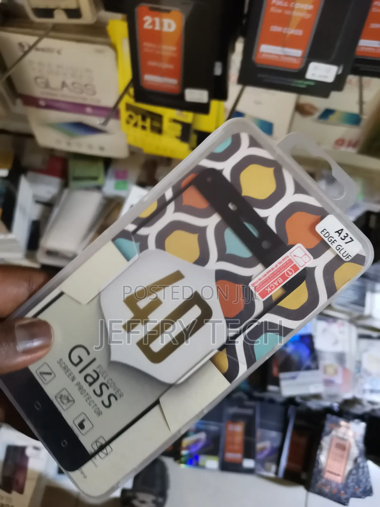 Glasgow Tempered Glass for Oppo A37 Edge to Edge Glue Black