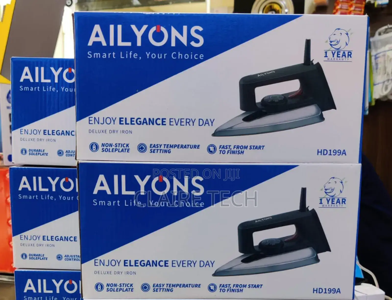 Ailyons Quality Dry Iron Box With Titanium Teflon Nonstick