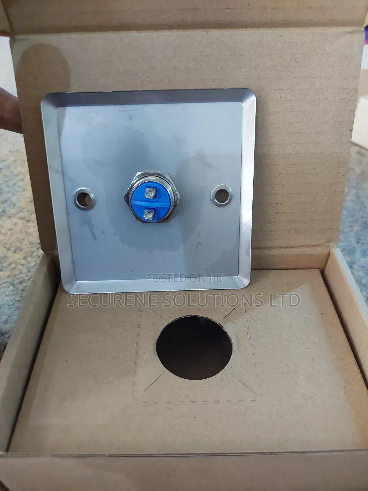 A Metallic Exit Buttonused in Access Control Systems