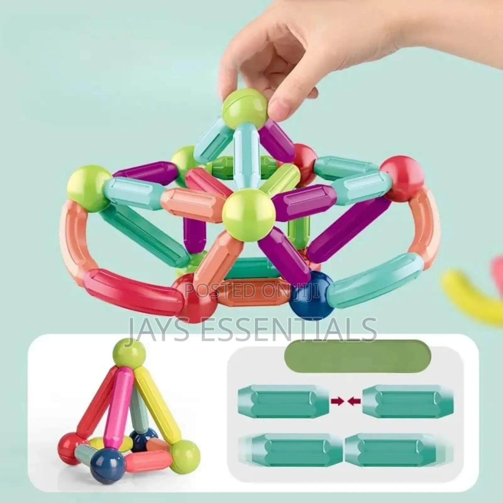 36pc Montessori Magnetic Sticks