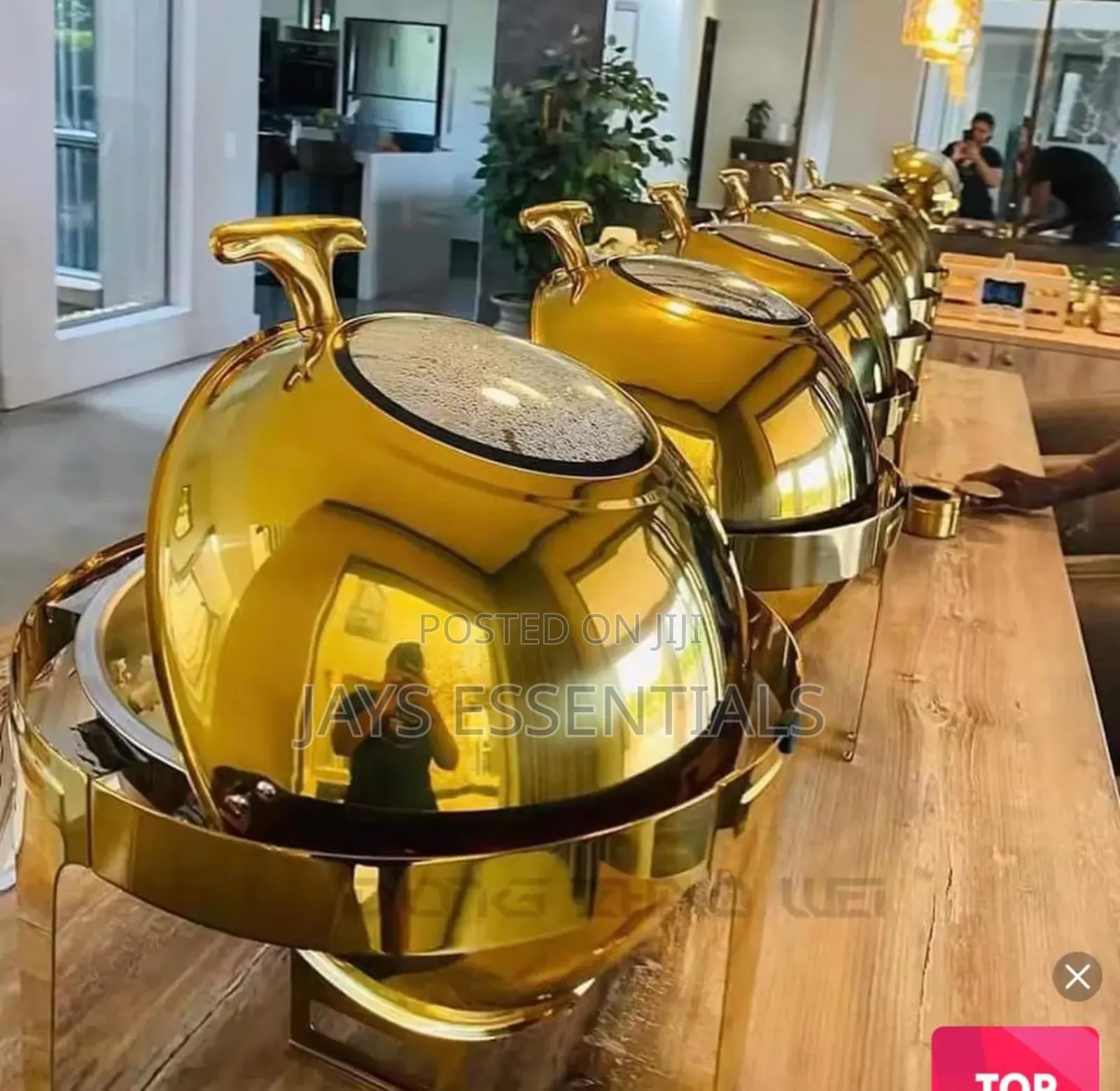 6 Litres Round Gold Chaffing Dish