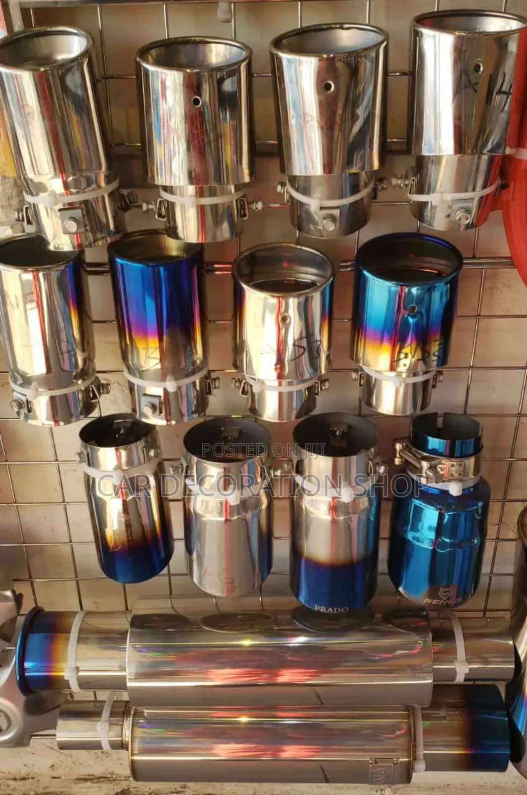 Silver or Colored Universal Fit Exhaust Tip