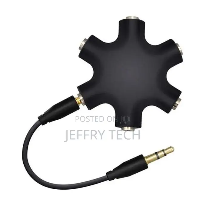 Headphone Splitter, 5-Jack 3.5mm Earphone Headphone Audio