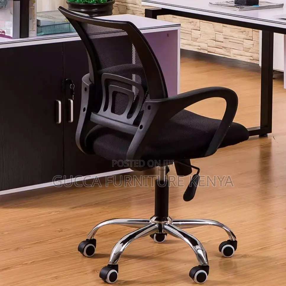 Office Chairs: Mid Back Comfortfit Black Swivel Office Chair