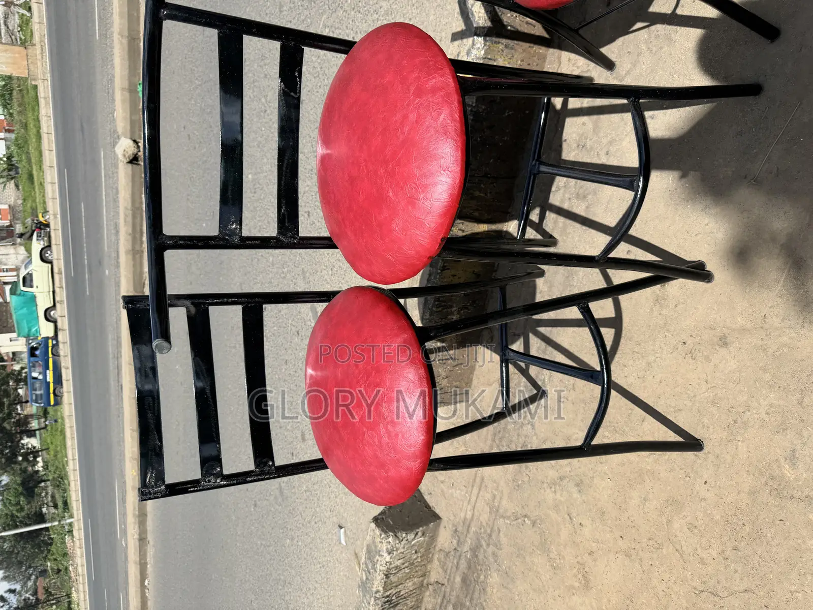 Restaurant And Bar High Chairs Red