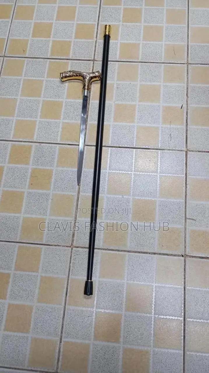 Metallic Walking Stick With Sword
