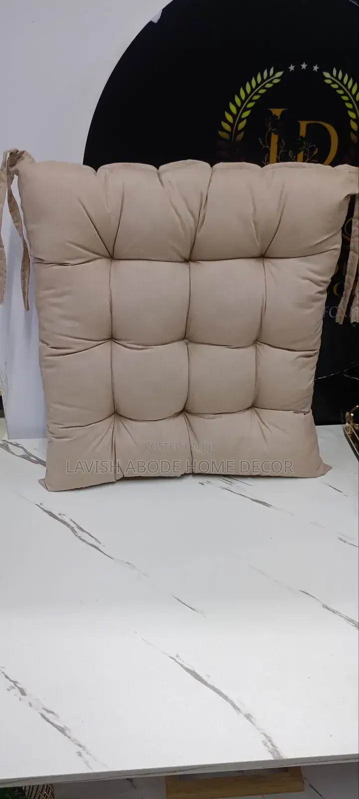 Beige Seatpads / Chairpads Fibre Pillows