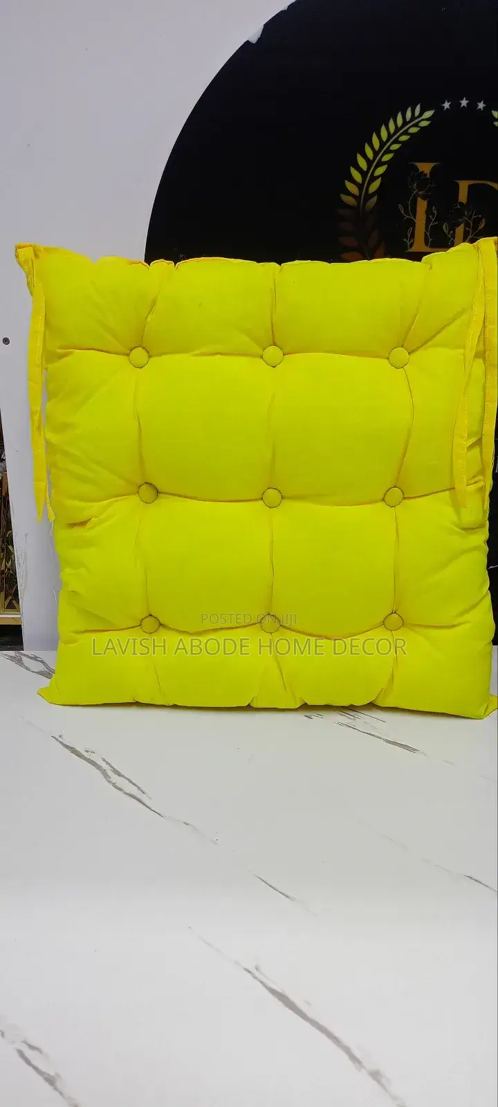 Yellow Chairpads/ Seatpads Fibre Pillows