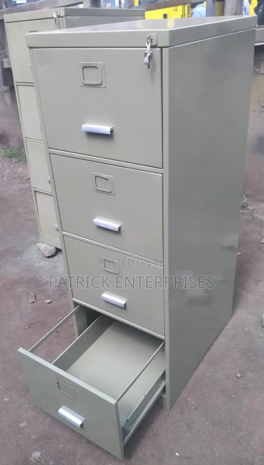 Modern Ex-uk Metallic Filling Cabinet 4 Drawes