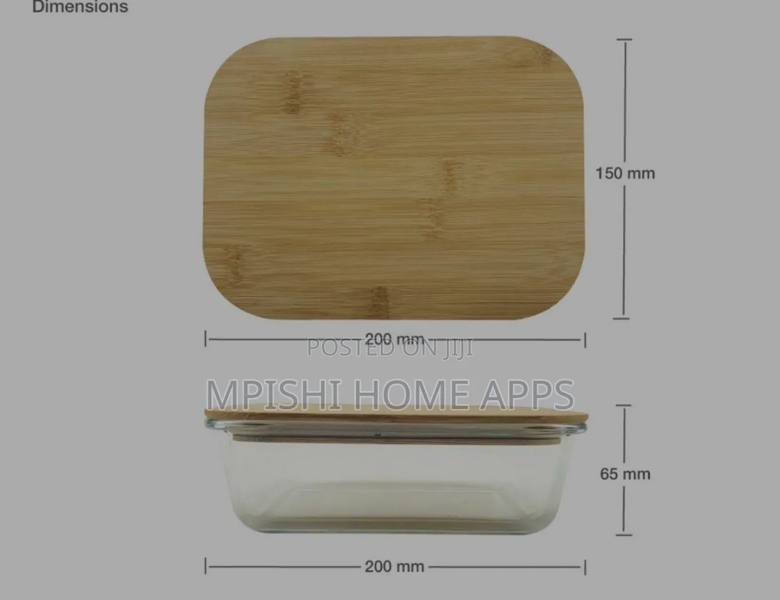 1050ml Bamboo Snacks Box