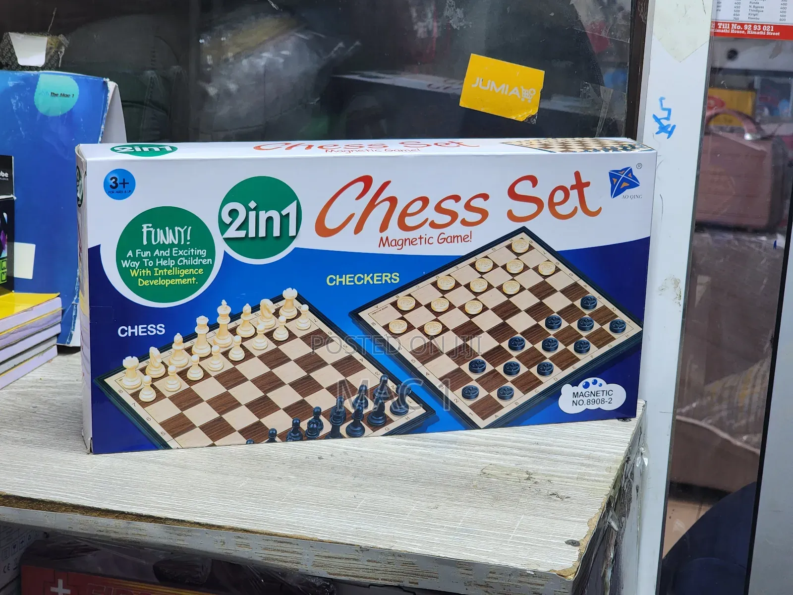 2-in-1 Chess Checkers Set