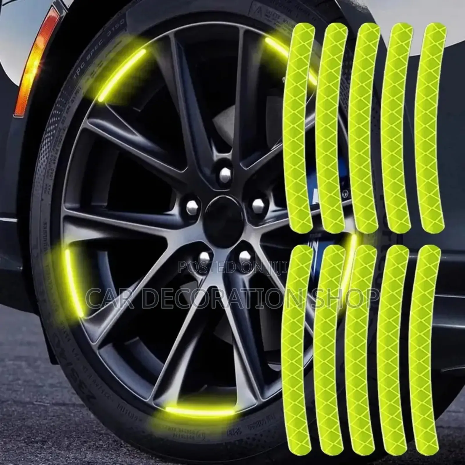20pc Tyre Night Reflective Luminous Stickers Different Color