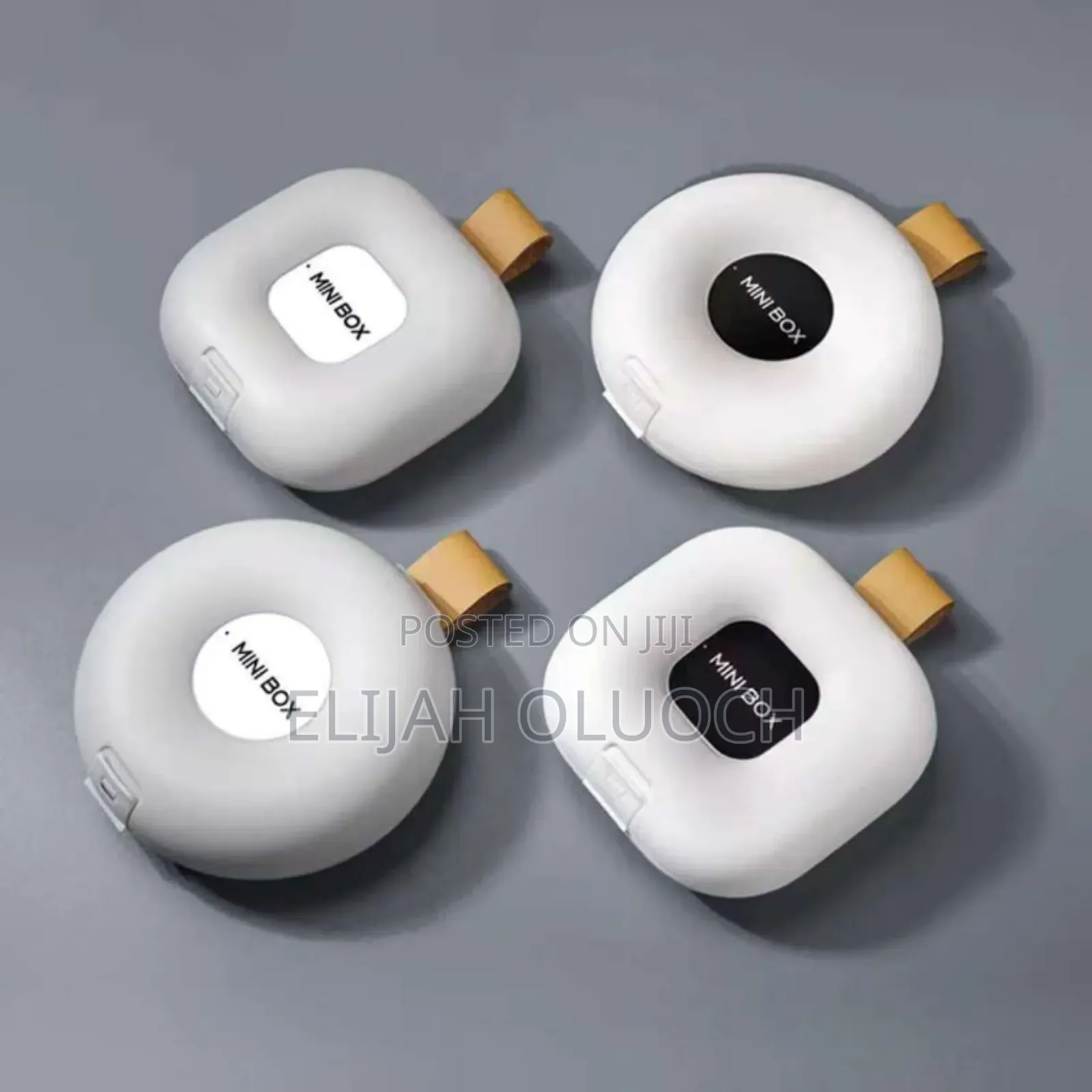 Portable Mini Pills Box With Leather Holder