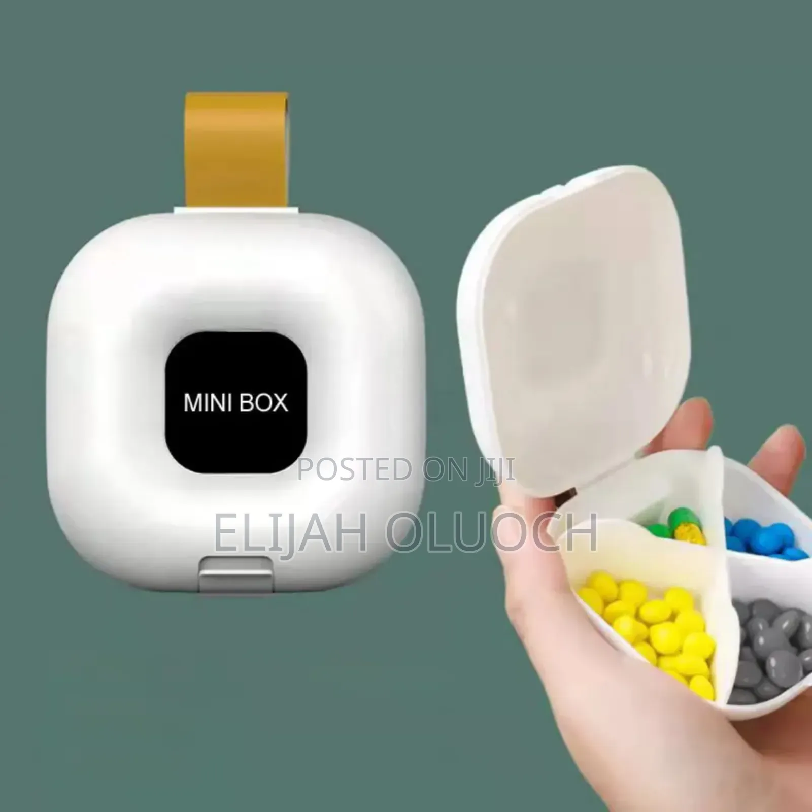 Portable Mini Pills Box With Leather Holder