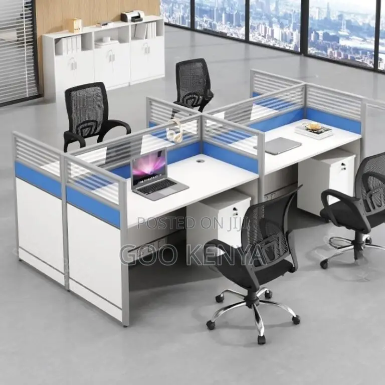 Office Tables ; 4-Way Office Workstation.