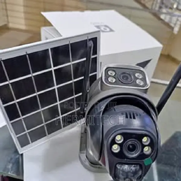 4g Dual Lens Camera Solar Powered Pan Tilt Security Camera