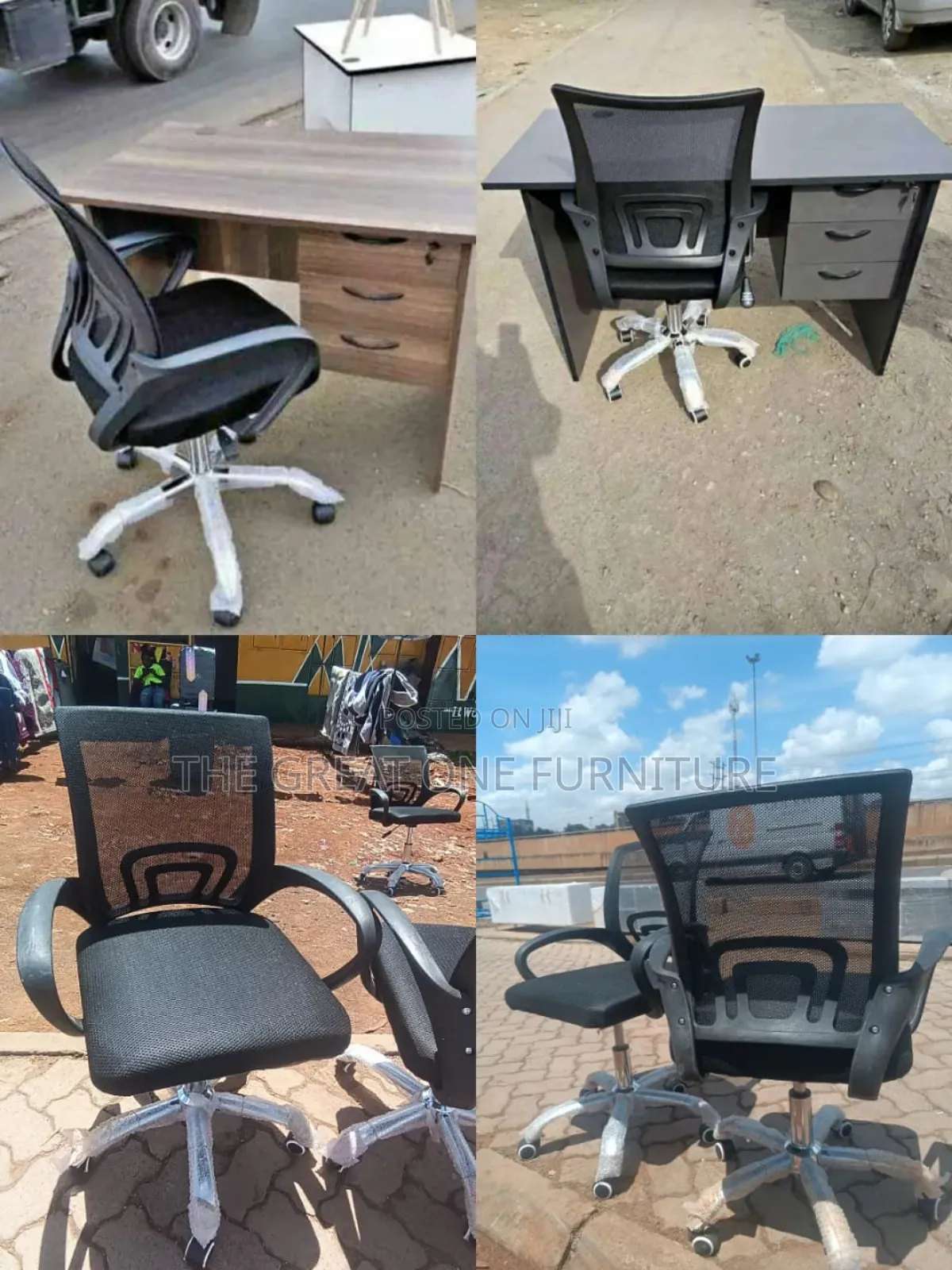 High Quality 1m Office Desk With Mesh Office Chair Yb9fq