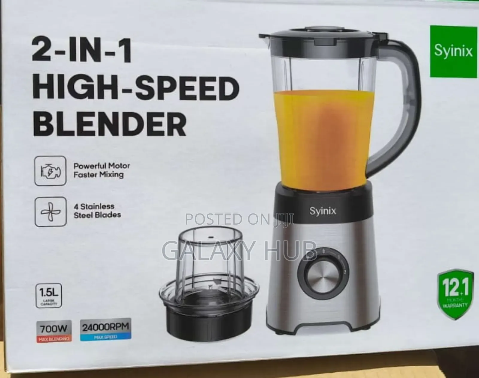 Syinix 2in1blender With Safety Lock Switch.