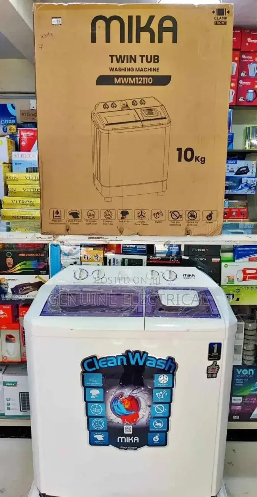 Mwm12110 Mika 10kg Top Load Twin Tub Washing Machine