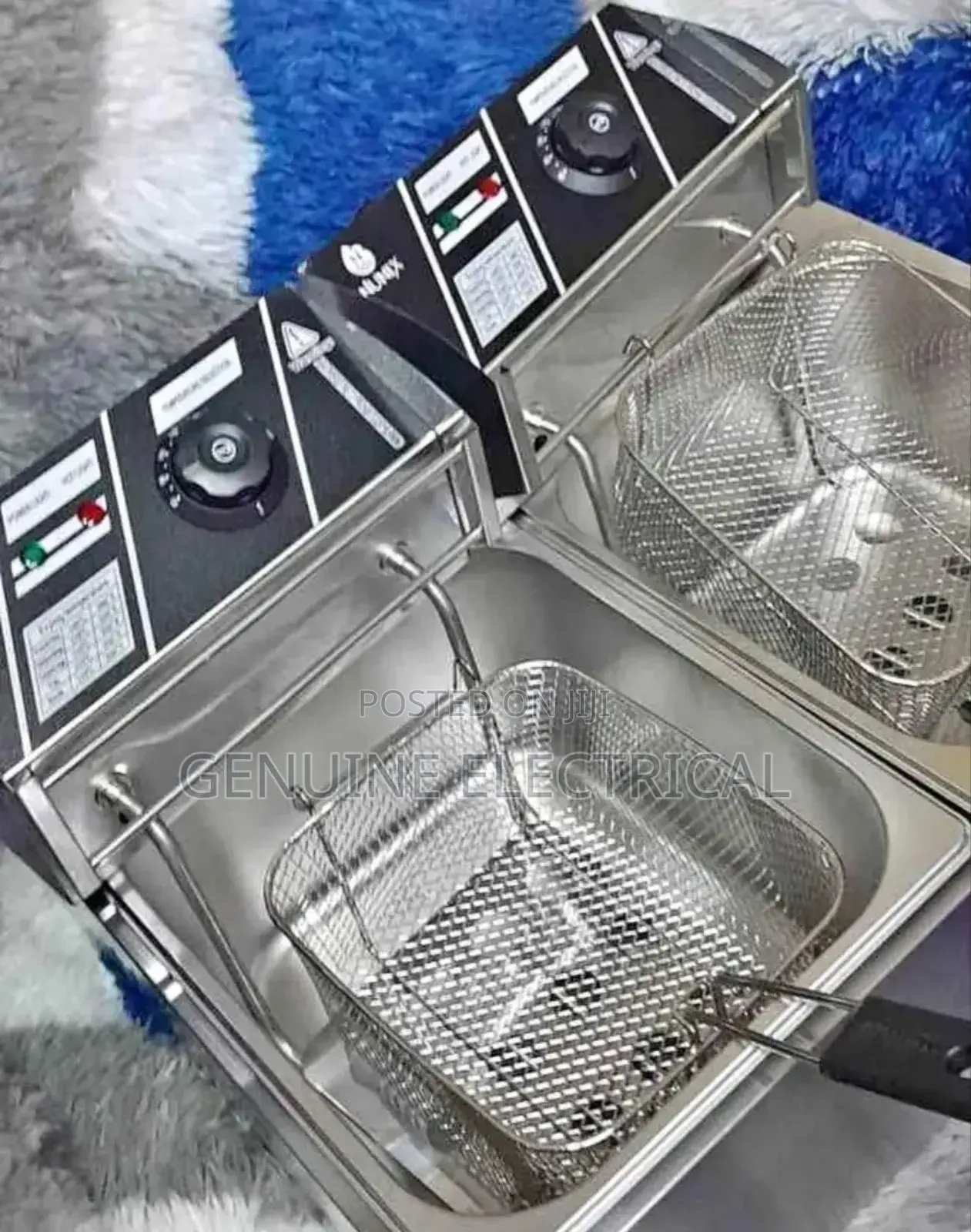 Fryer, Nunix Double Commercial Deep Fryer 12l